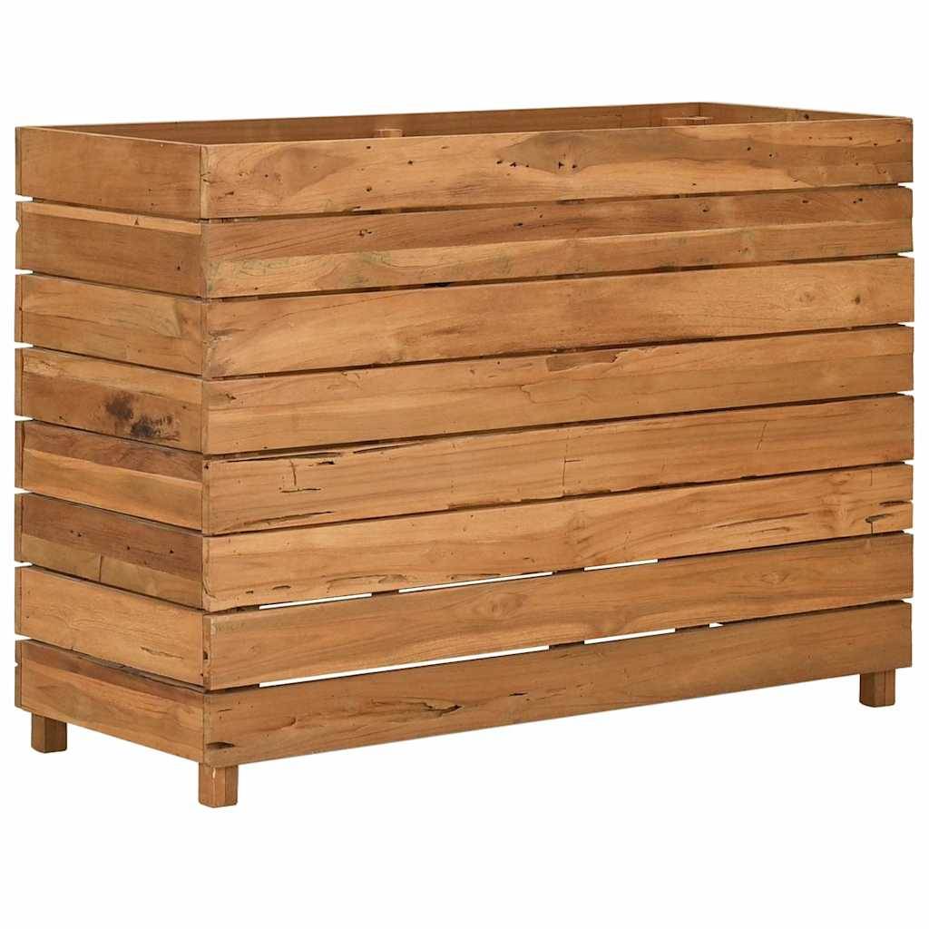 vidaXL Hochbeet 100x40x72 cm Teak Altholz und Stahl