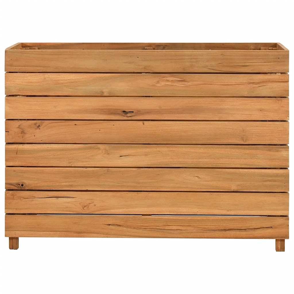vidaXL Hochbeet 100x40x72 cm Teak Altholz und Stahl