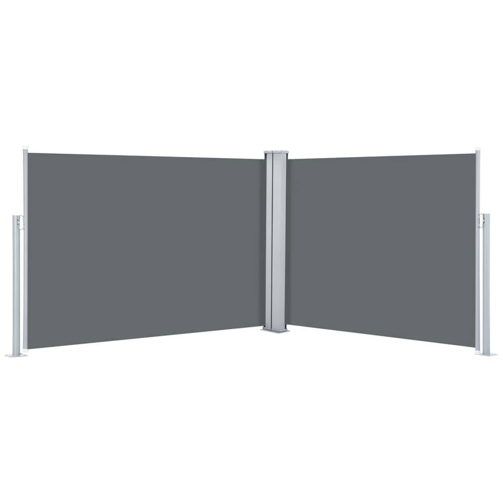 vidaXL Ausziehbare Seitenmarkise Anthrazit 120 x 1000 cm