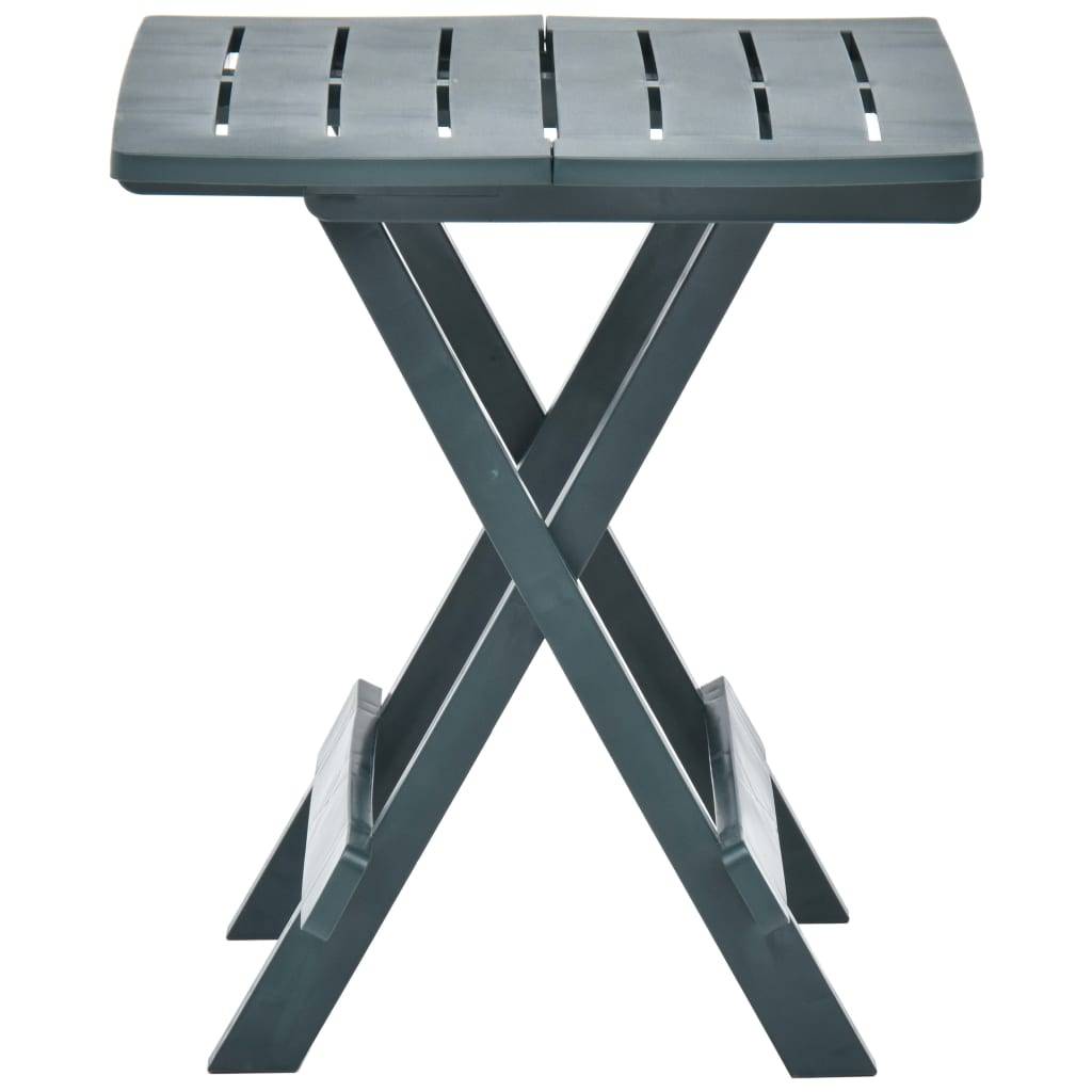 vidaXL Gartentisch Klappbar Grün 45x43x50 cm Kunststoff