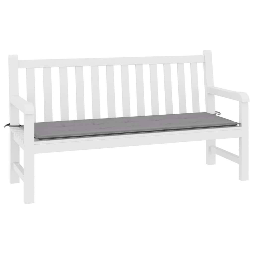 vidaXL Gartenbank-Auflage Grau 200x50x4 cm Oxford-Gewebe