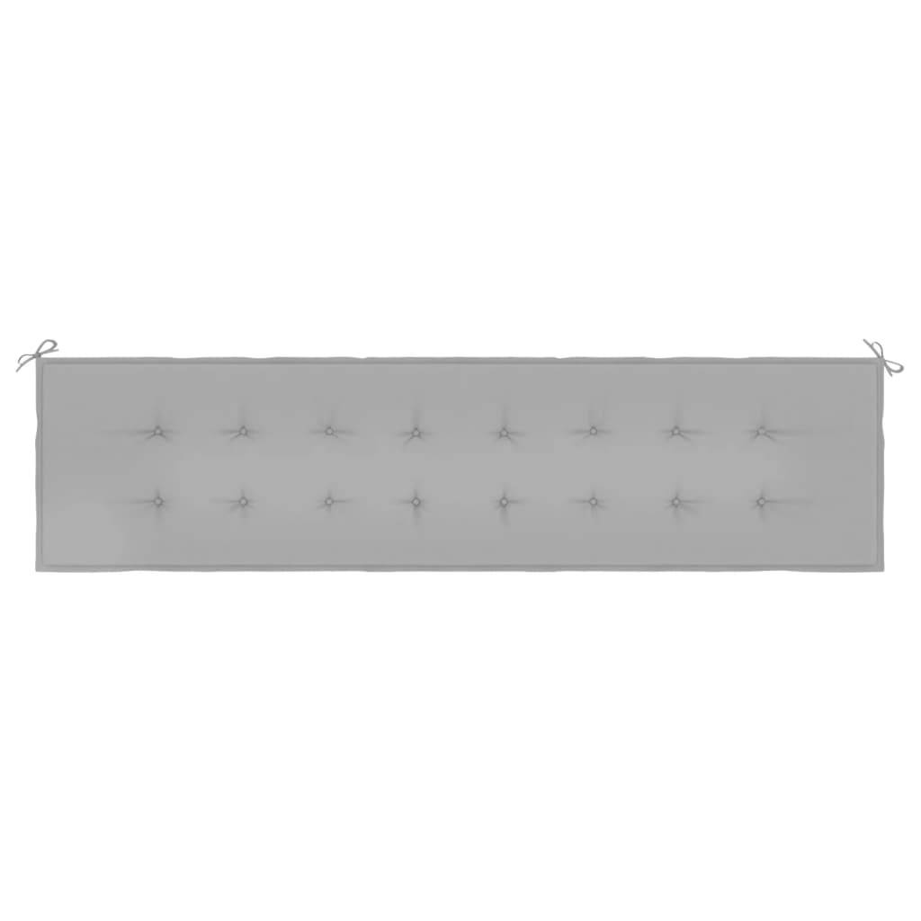 vidaXL Gartenbank-Auflage Grau 200x50x4 cm Oxford-Gewebe