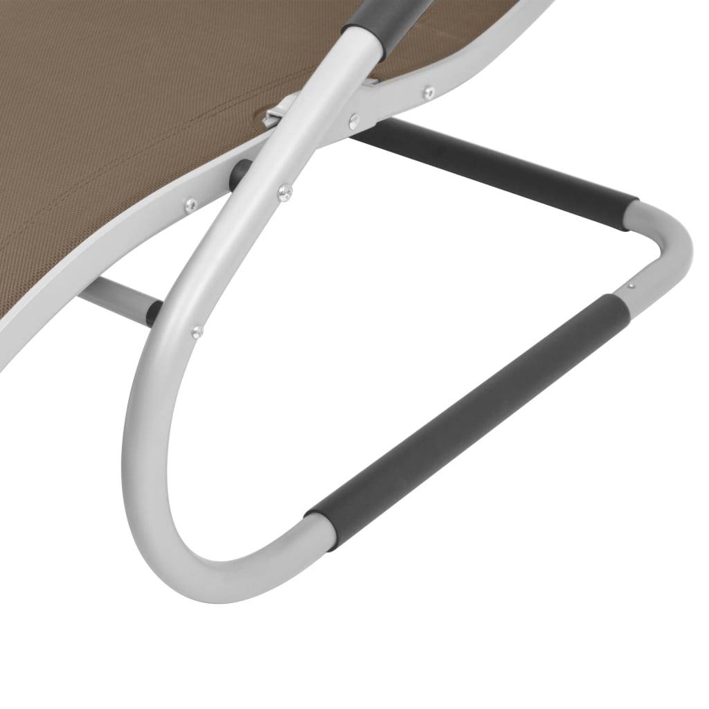 vidaXL Sonnenliege mit Kissen Aluminium und Textilene Taupe