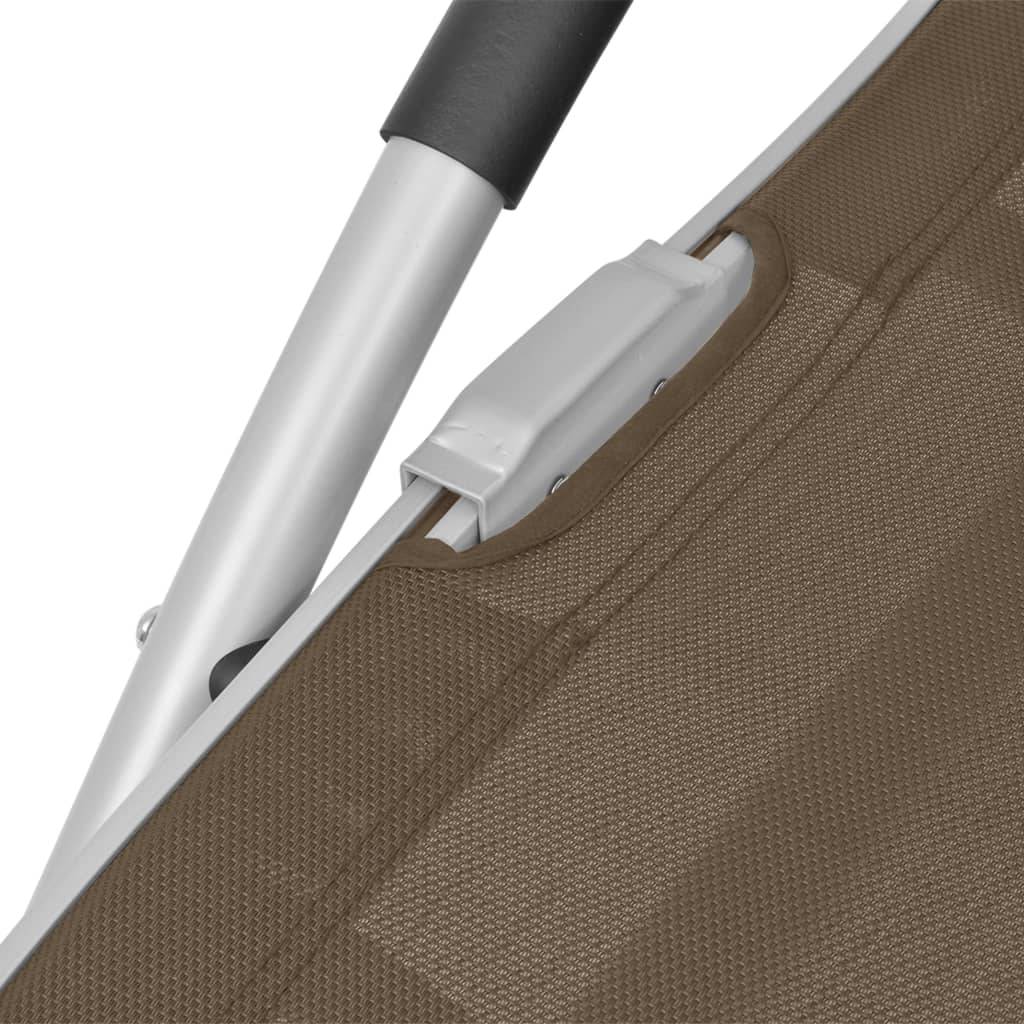vidaXL Sonnenliege mit Kissen Aluminium und Textilene Taupe