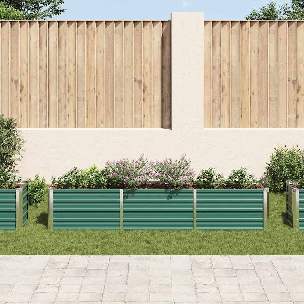 vidaXL Garten-Hochbeet Verzinkter Stahl 240×40×45 cm Grün