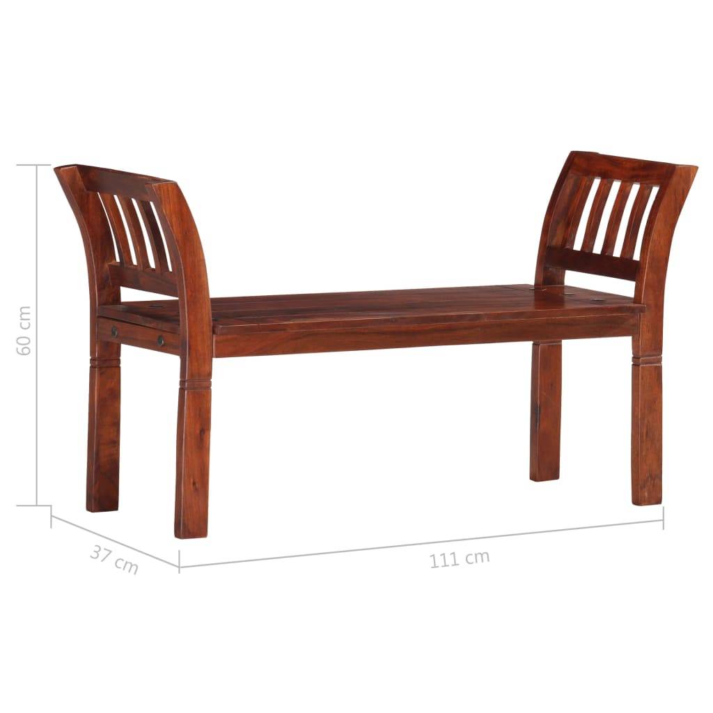vidaXL Sitzbank 111 cm Massivholz Akazie