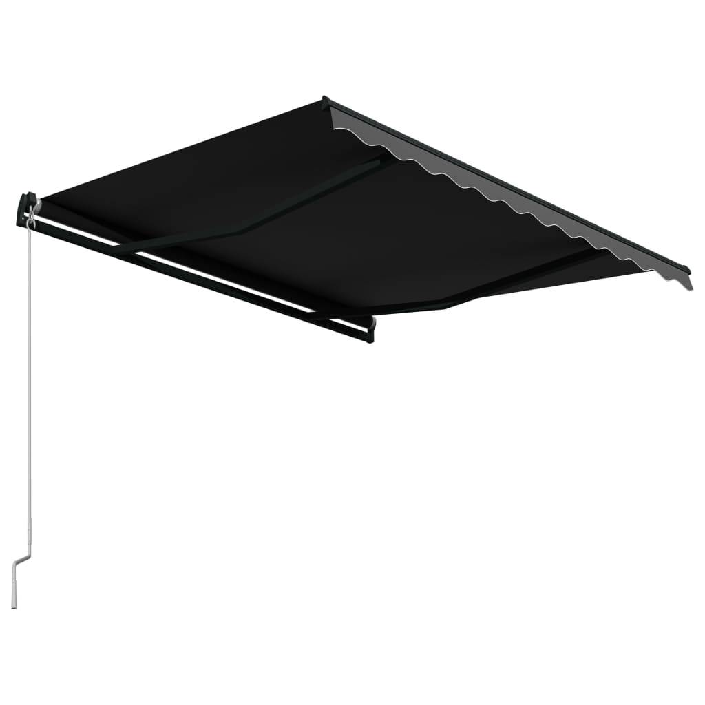 vidaXL Einziehbare Markise Handbetrieben 350 x 250 cm Anthrazit