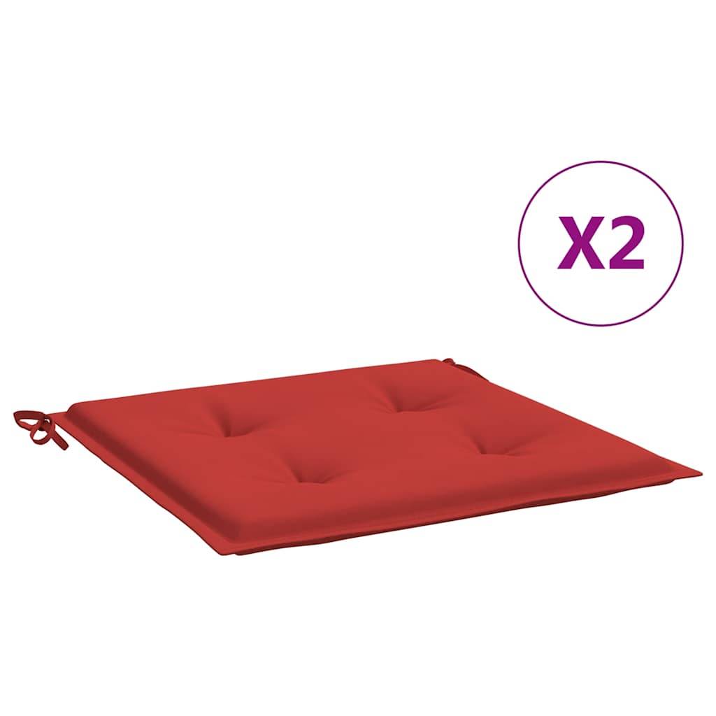 vidaXL Gartenstuhl-Kissen 2 Stk. Rot 50x50x4 cm Oxford-Gewebe