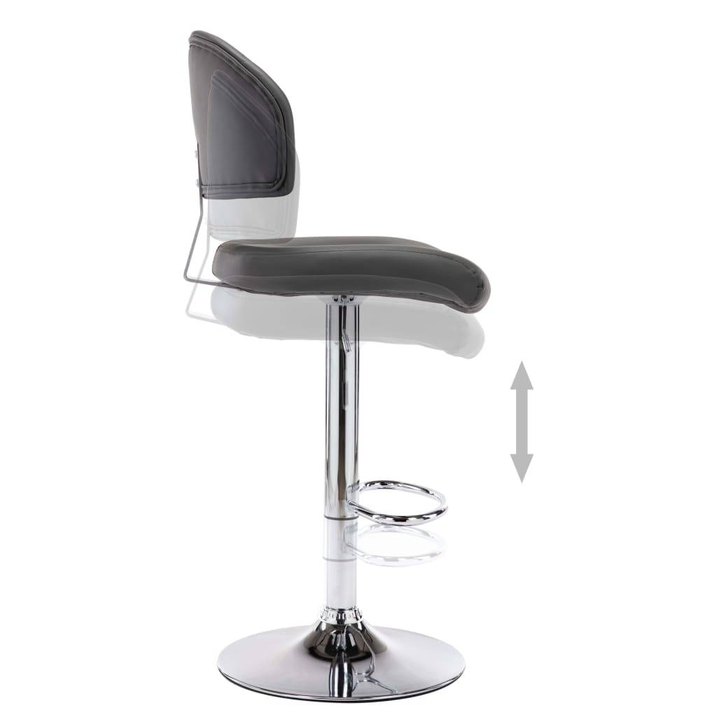vidaXL Barhocker Grau Kunstleder