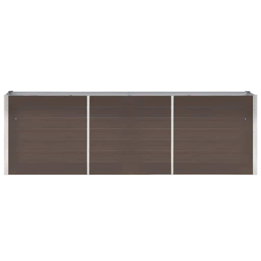 vidaXL Garten-Hochbeet Verzinkter Stahl 240×40×77 cm Braun