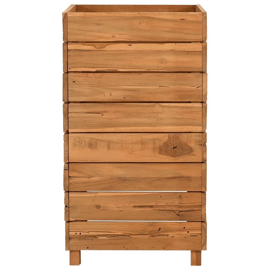 vidaXL Hochbeet 50x40x72 cm Teak Altholz und Stahl