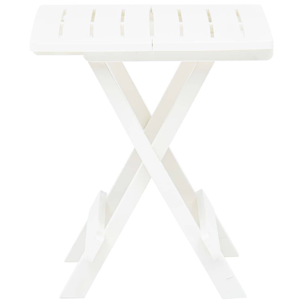 vidaXL Gartentisch Klappbar Weiß 45x43x50 cm Kunststoff