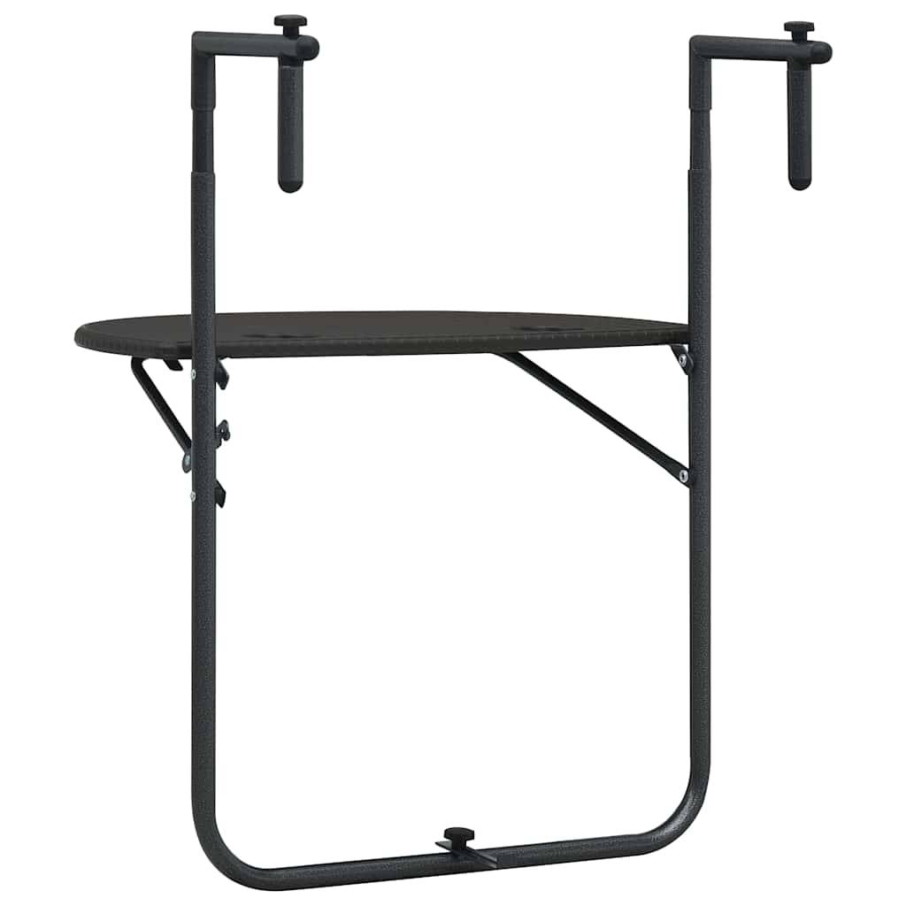 vidaXL Balkon-Hängetisch Braun 60x64x83,5 cm Kunststoff Rattan-Optik