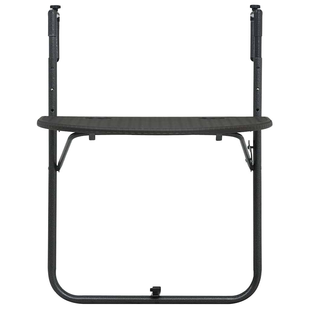 vidaXL Balkon-Hängetisch Braun 60x64x83,5 cm Kunststoff Rattan-Optik