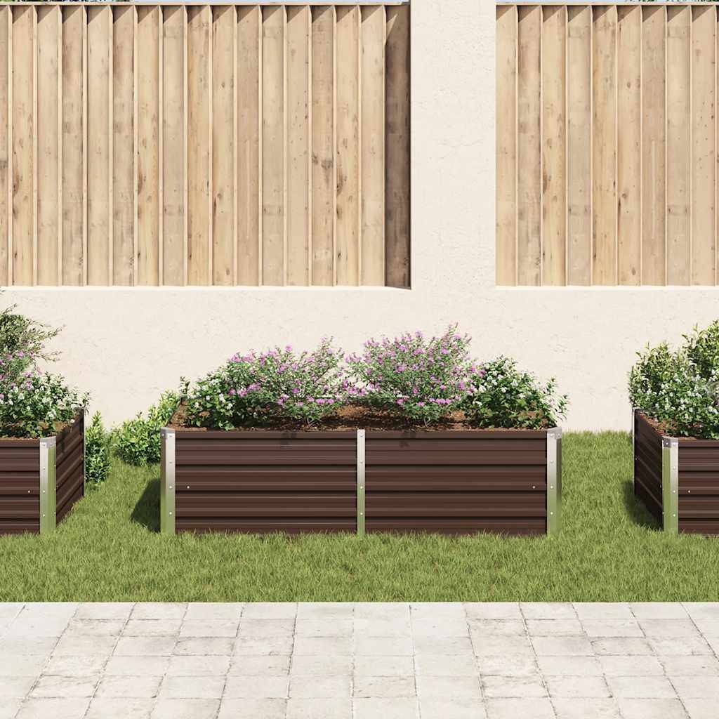 vidaXL Hochbeet 160 x 80 x 45 cm Verzinkter Stahl Braun