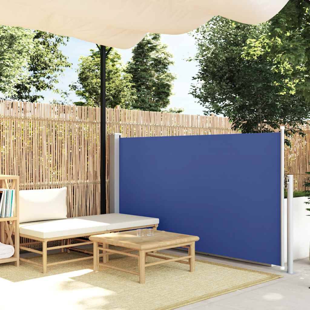 vidaXL Ausziehbare Seitenmarkise 120×500 cm Blau