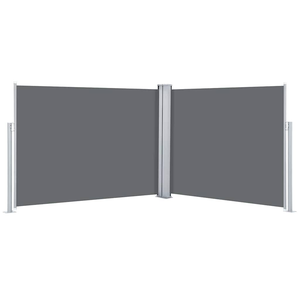 vidaXL Ausziehbare Seitenmarkise Anthrazit 140 x 1000 cm