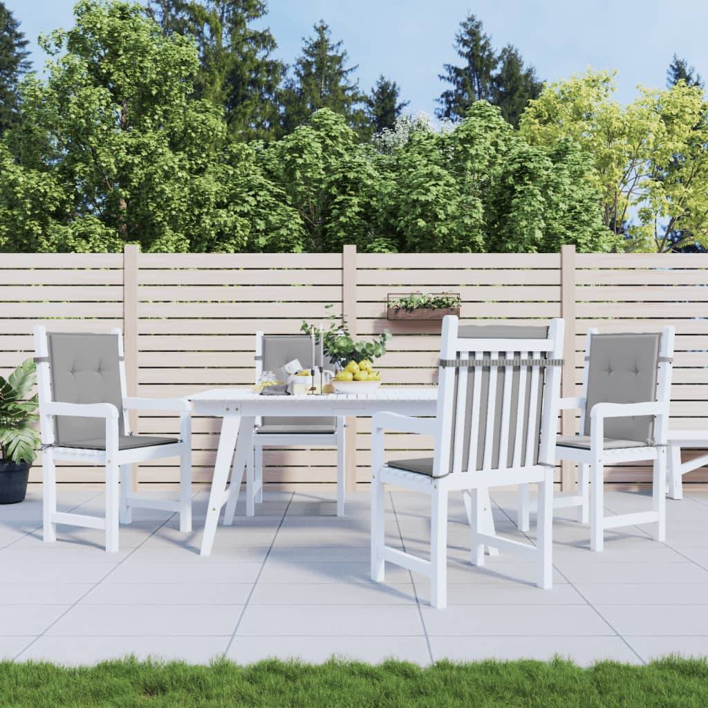 vidaXL Gartenstuhlauflagen für Niedriglehner 4 Stk. Grau Oxford-Gewebe