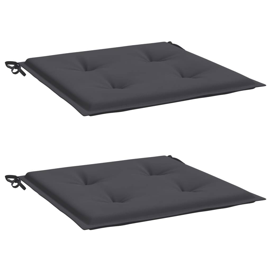 vidaXL Gartenstuhl-Kissen 2 Stk. Anthrazit 50x50x3 cm Oxford-Gewebe