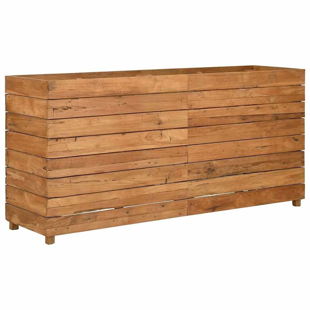 vidaXL Hochbeet 150x40x72 cm Teak Altholz und Stahl