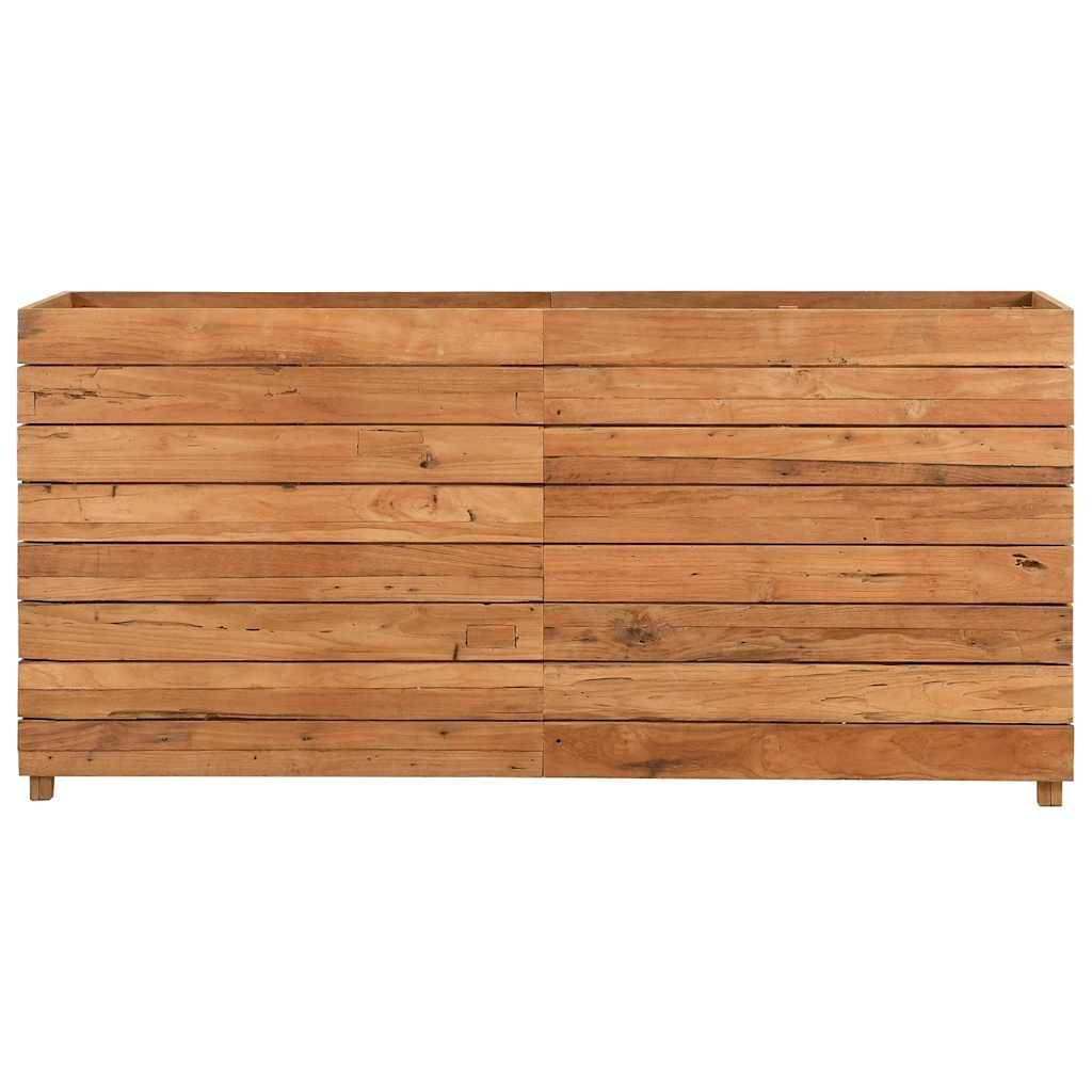 vidaXL Hochbeet 150x40x72 cm Teak Altholz und Stahl