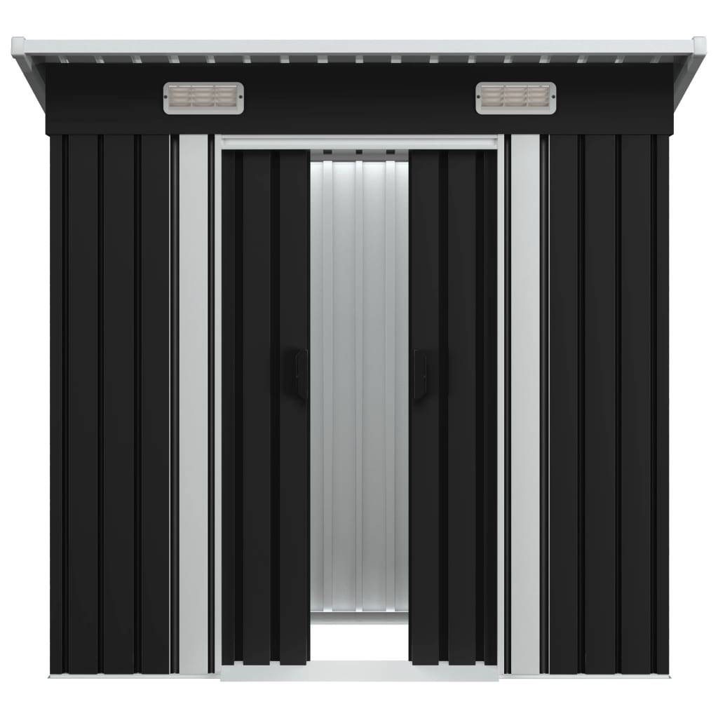 vidaXL Gartenschuppen Anthrazit Stahl