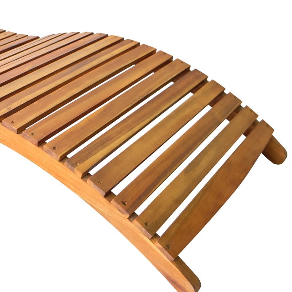 vidaXL Sonnenliege Massivholz Akazie Braun