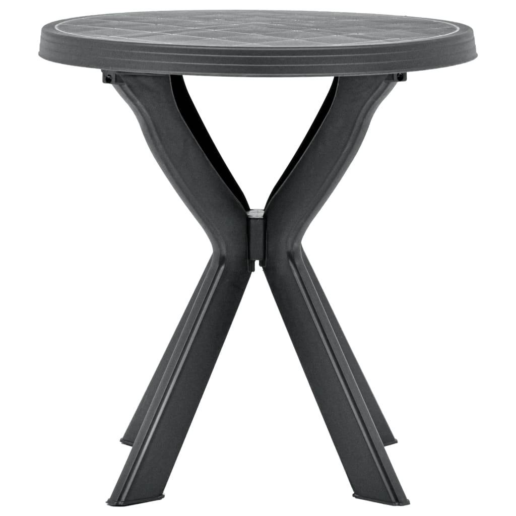vidaXL Bistrotisch Anthrazit Ø70 cm Kunststoff