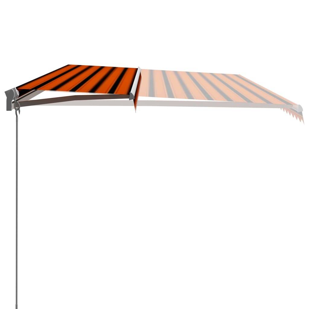 vidaXL Einziehbare Markise Handbetrieben 600 x 300 cm Orange und Braun
