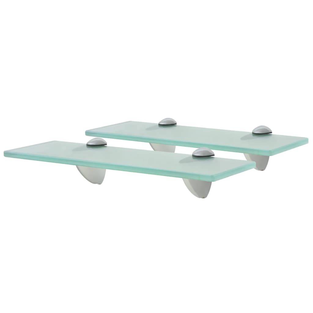 vidaXL Schweberegale 2 Stk. Glas 30x10 cm 8 mm