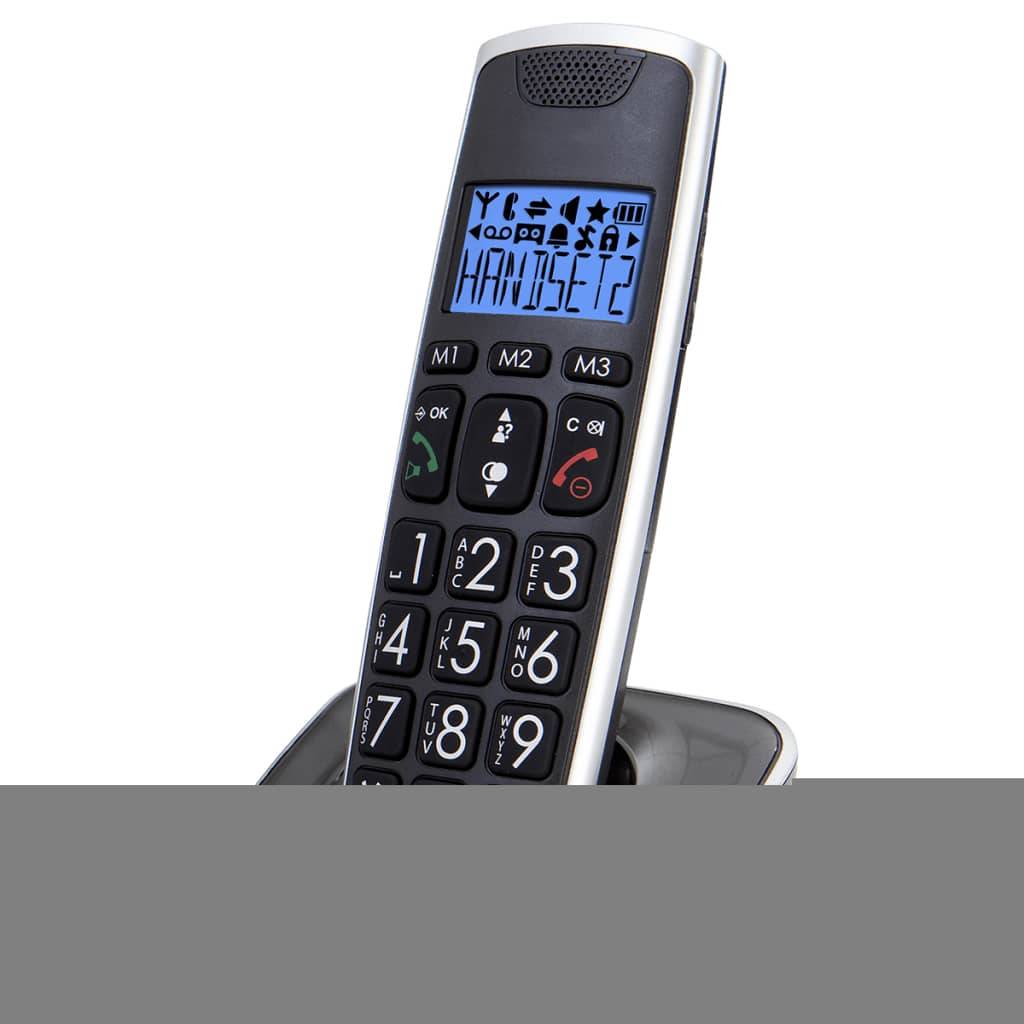 Profoon Dect Telefon mit großen Tasten Twin PDX-2728 Schwarz