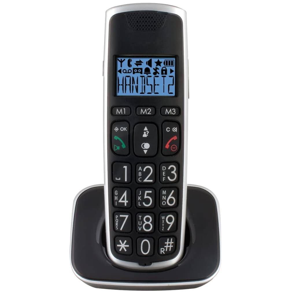Profoon Dect Telefon mit großen Tasten Twin PDX-2728 Schwarz