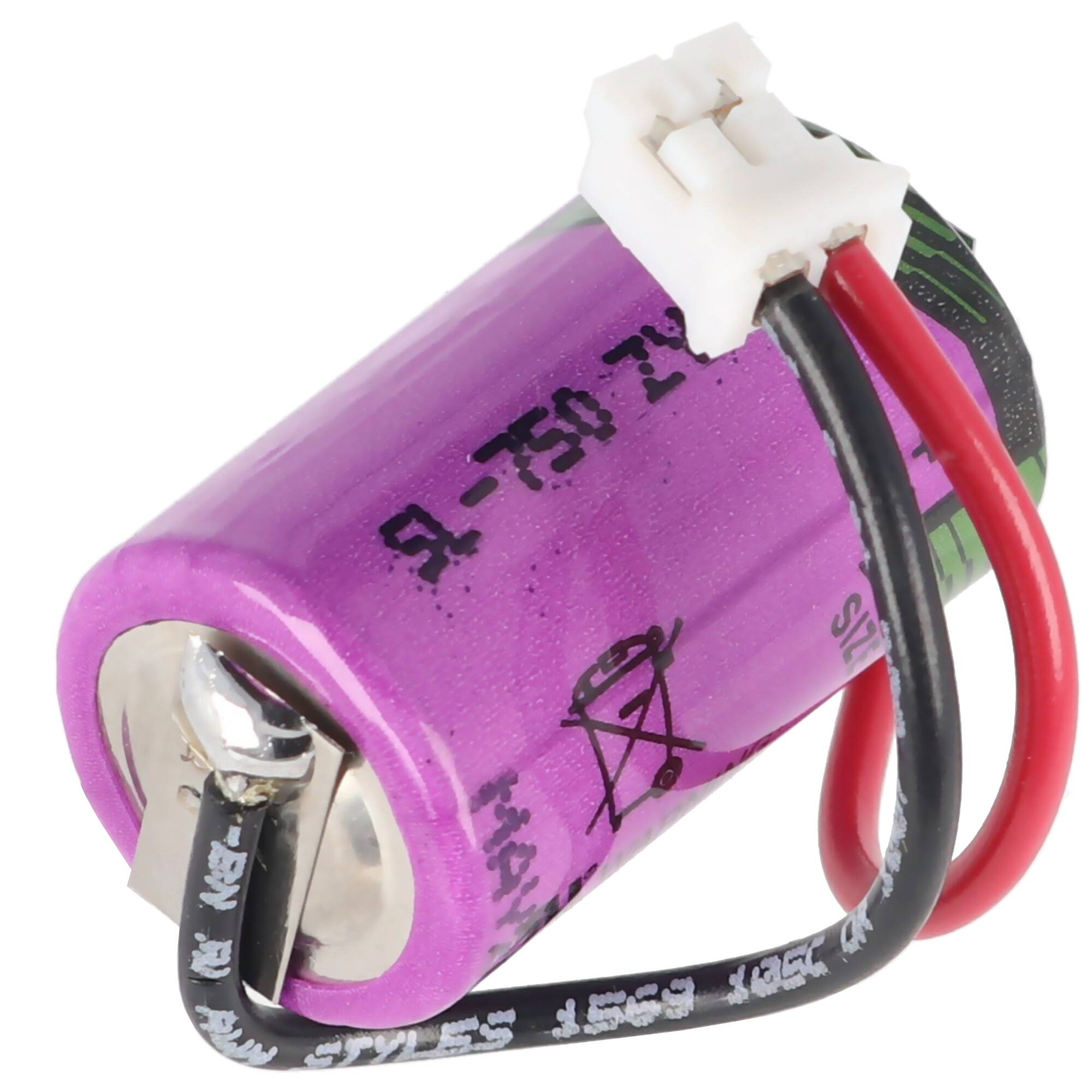 Ersatzbatterie passend für die Testo Datenlogger 175-T3, 175-H1, 175-H2, 175-S1, 175-S2 Batterie, 1/2AA 3,6 Volt mit Kab