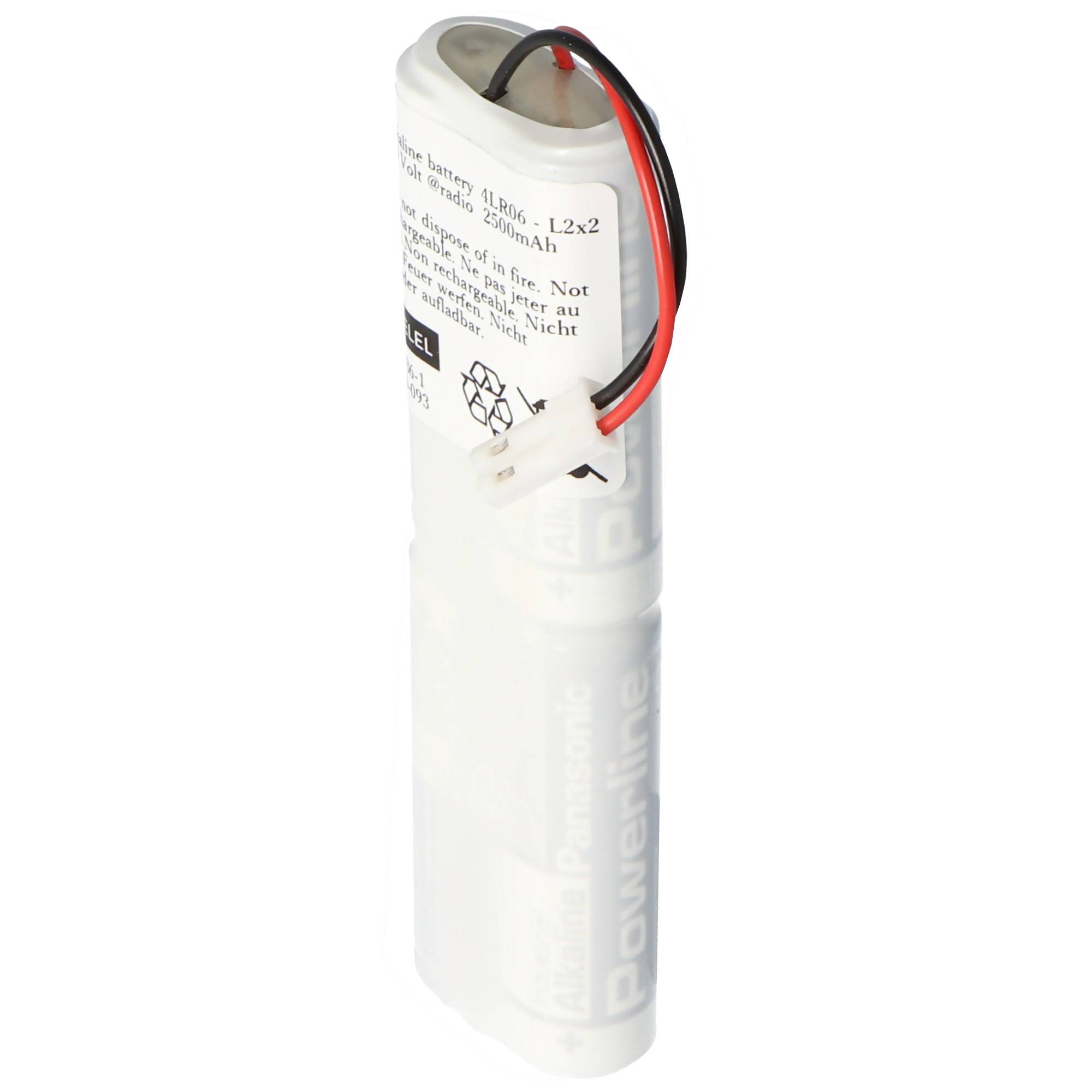 Ersatzbatterie für Schulte Schlagbaum milock Varifree Türöffner ST5/SG 6 Volt Alkaline Batteriepack mit JST SYP02TV Stec