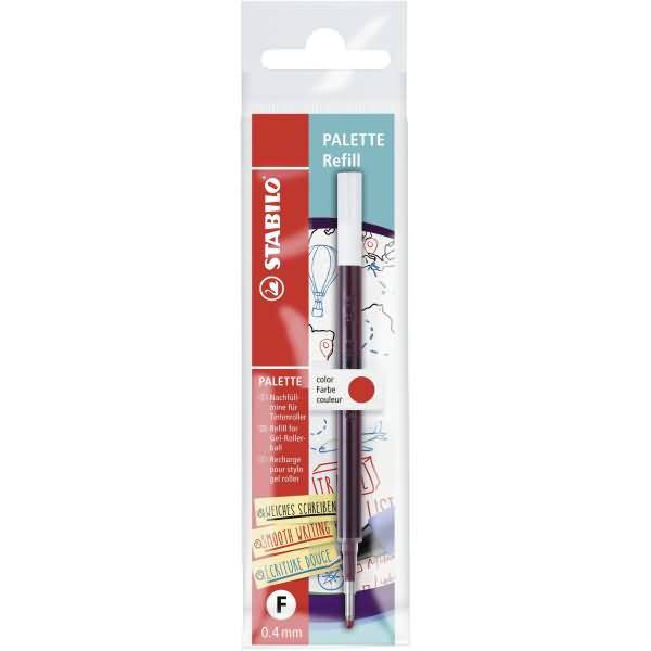 Nachfüllmine für Gel-Tintenroller Palette 0,4 (F) rot Eco-Pack
