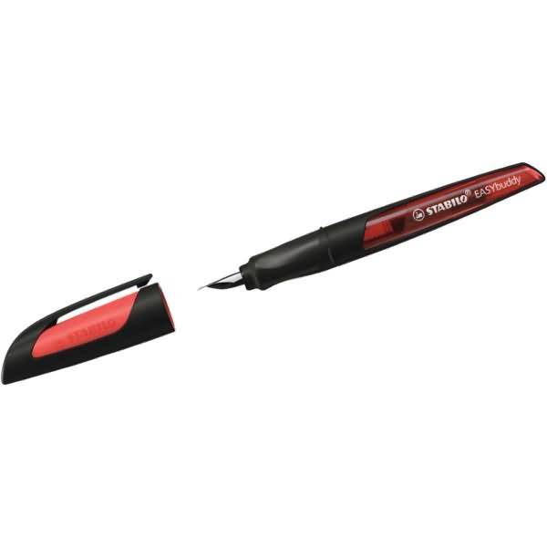 Schulfüller Easybuddy Feder M schwarz/rot