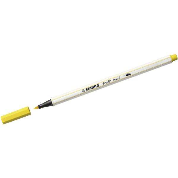 Premium-Filzstift mit Pinselspitze Pen 68 brush gelb