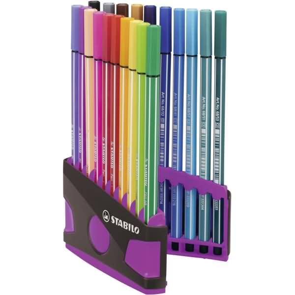 Premium-Filzstift Pen 68 ColorParade anthrazit/pink VE=20 Farben
