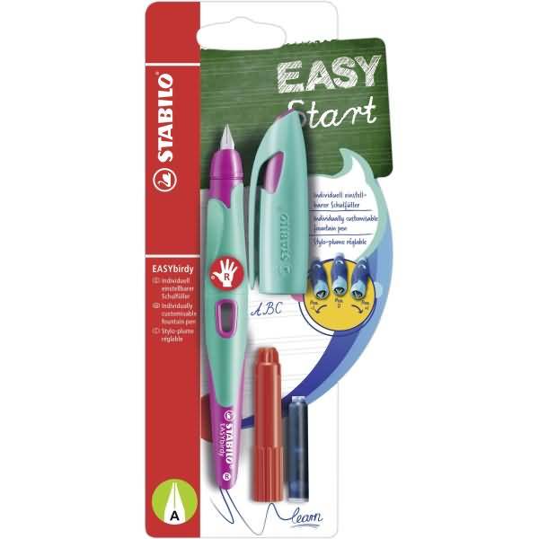 Schulfüller Easybirdy A Rechthänder türkis/neonpink