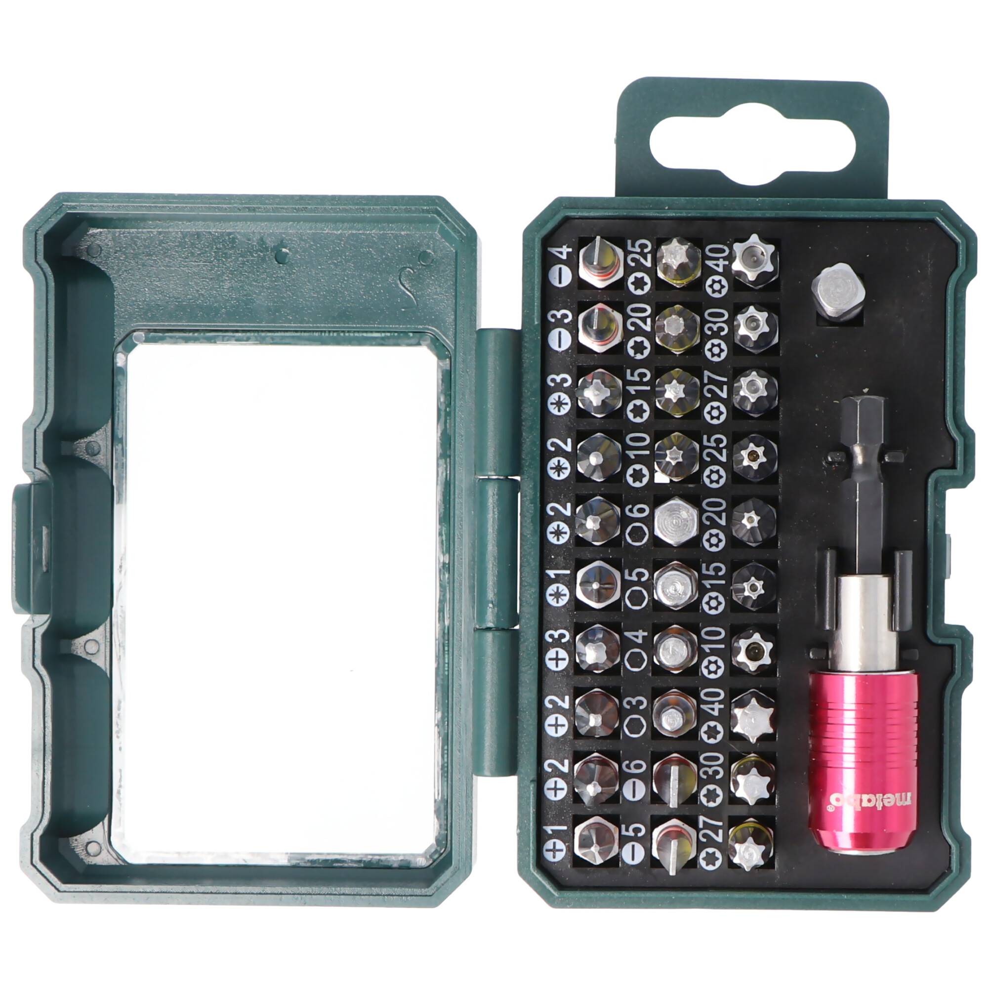 Original Metabo Bit-Box, Bit-Set "SP", 32-teilig 6.26700 inklusive magnetischer Schnellwechseladapter und Bithalter 65mm