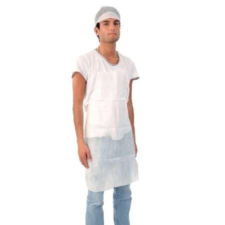 Latzschürze aus Polypropylen-Vlies, 50 g/m² mit Bindebändern an der Taille