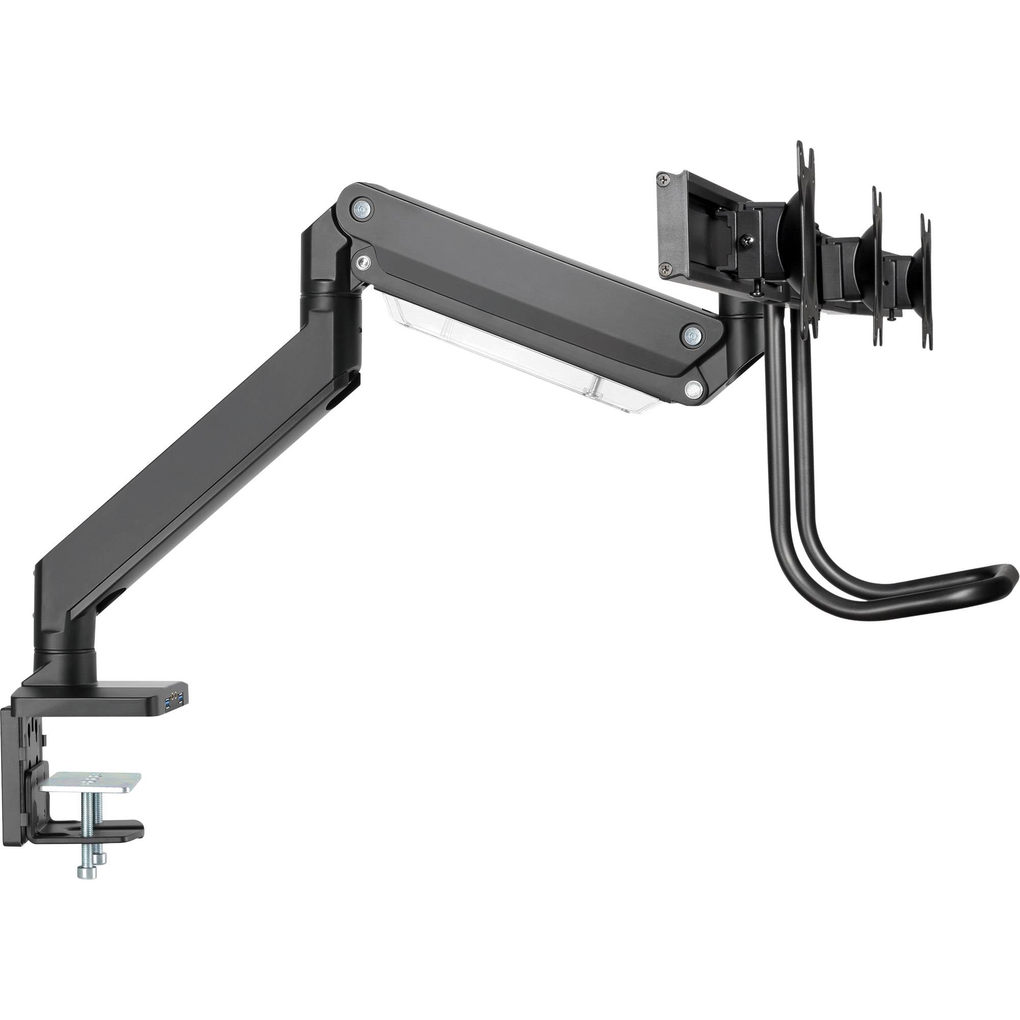 INLINE - Tischhalterung mit Lifter+USB - beweglich - für 3 Monitore bis 69cm (27"")