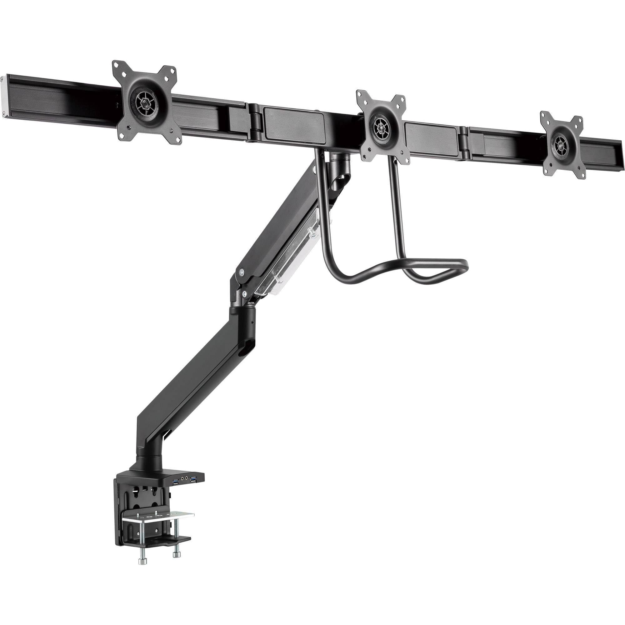 INLINE - Tischhalterung mit Lifter+USB - beweglich - für 3 Monitore bis 69cm (27"")