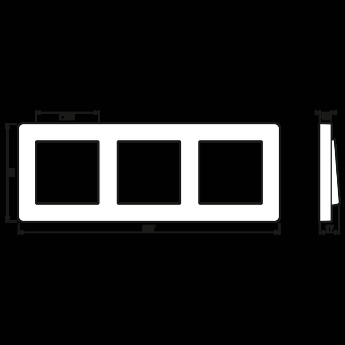 Jung Rahmen 3fach AF 583 BF SWM