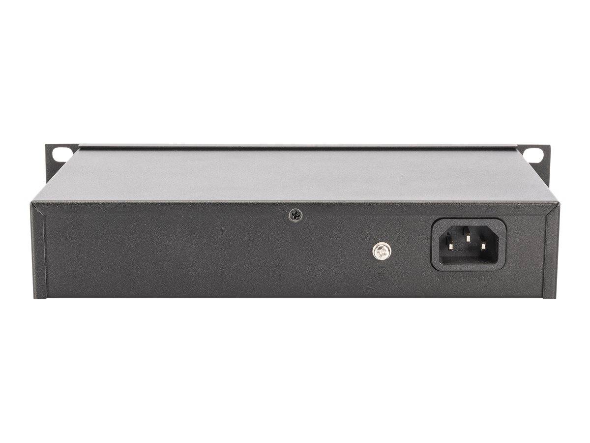 DIGITUS - 8-Port Gigabit PoE Netzwerkswitch, 10 Zoll, L2 managed, 80 W, af/at