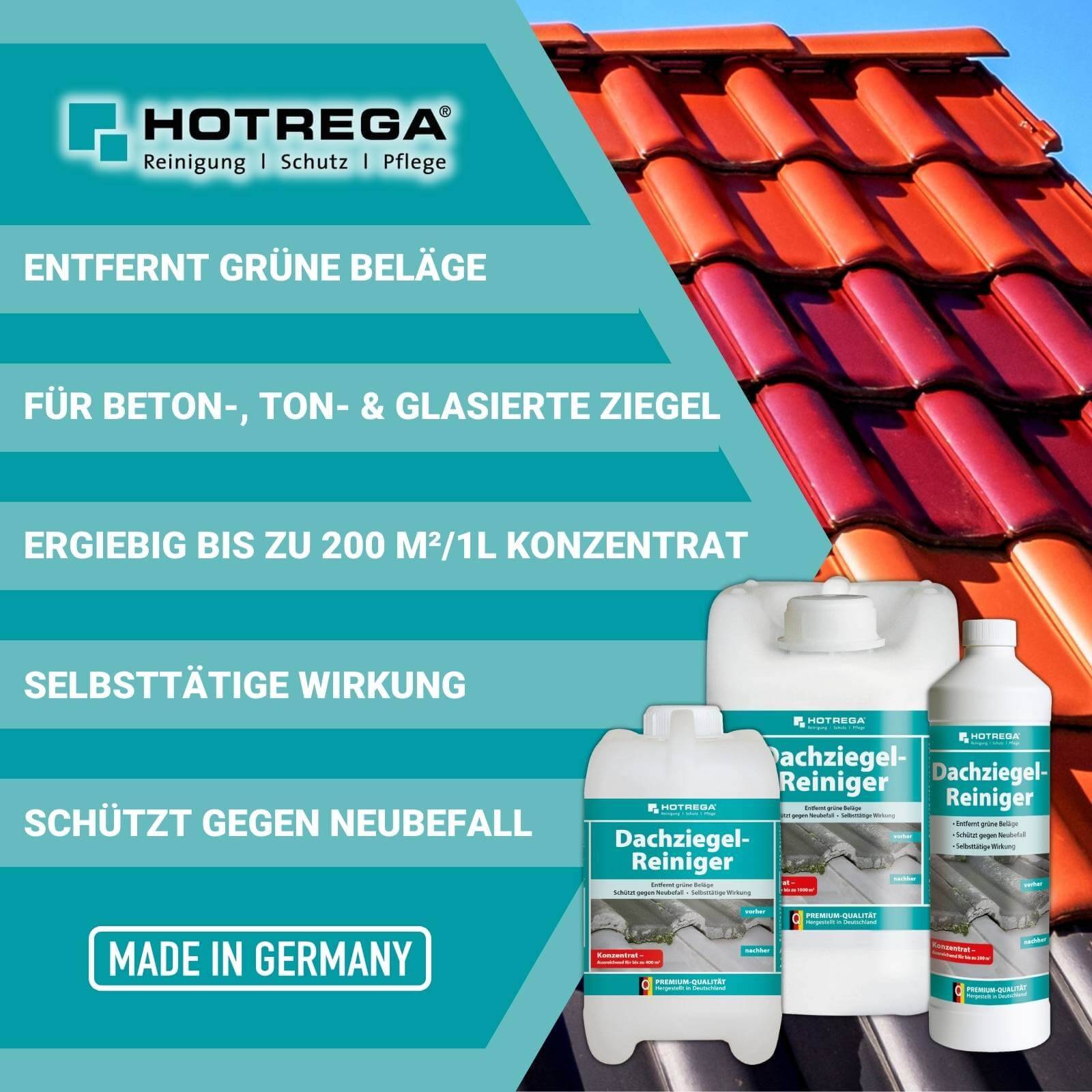 HOTREGA Dachziegel Reiniger Konzentrat 5L