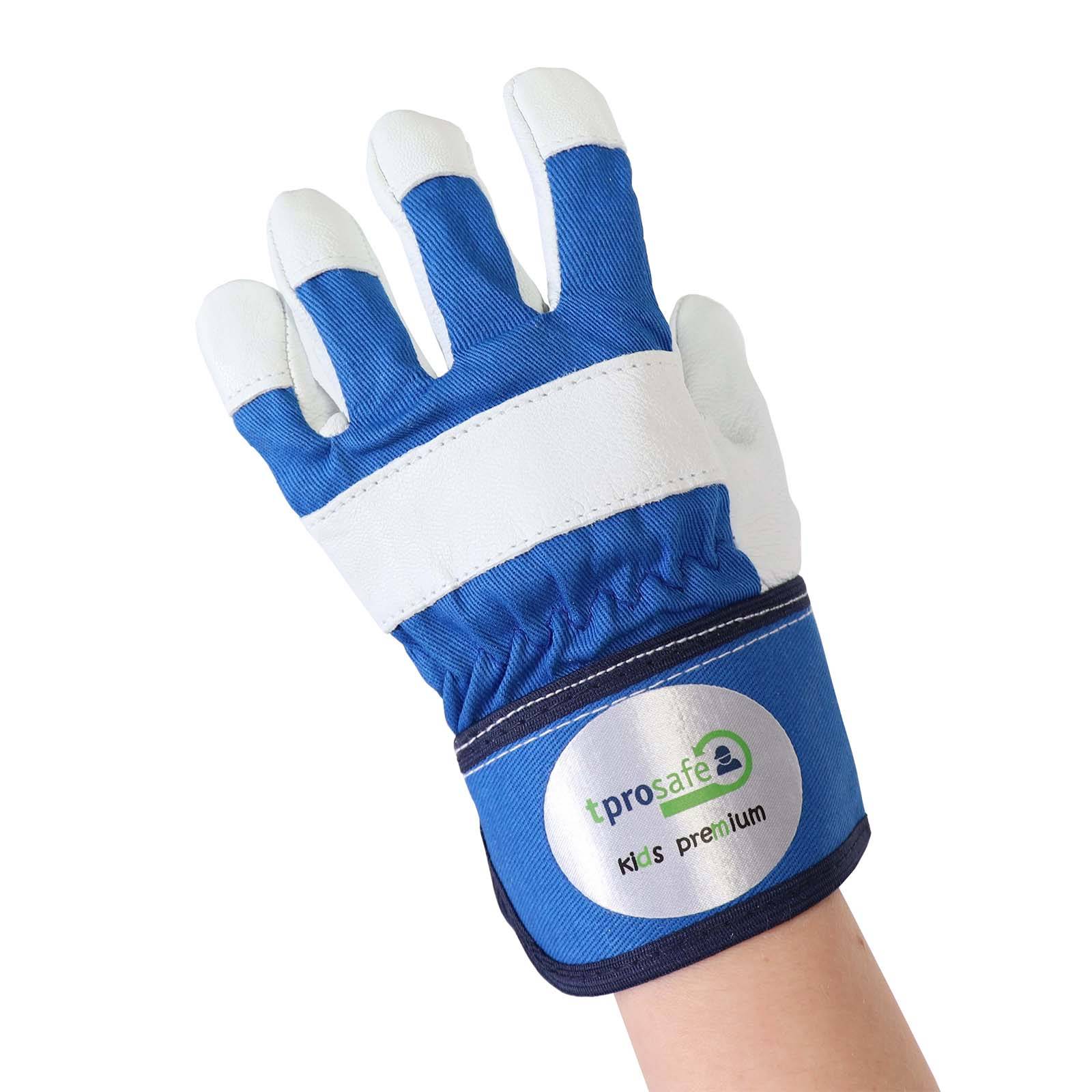 tprosafe Kinderhandschuh kids premium blau-grau