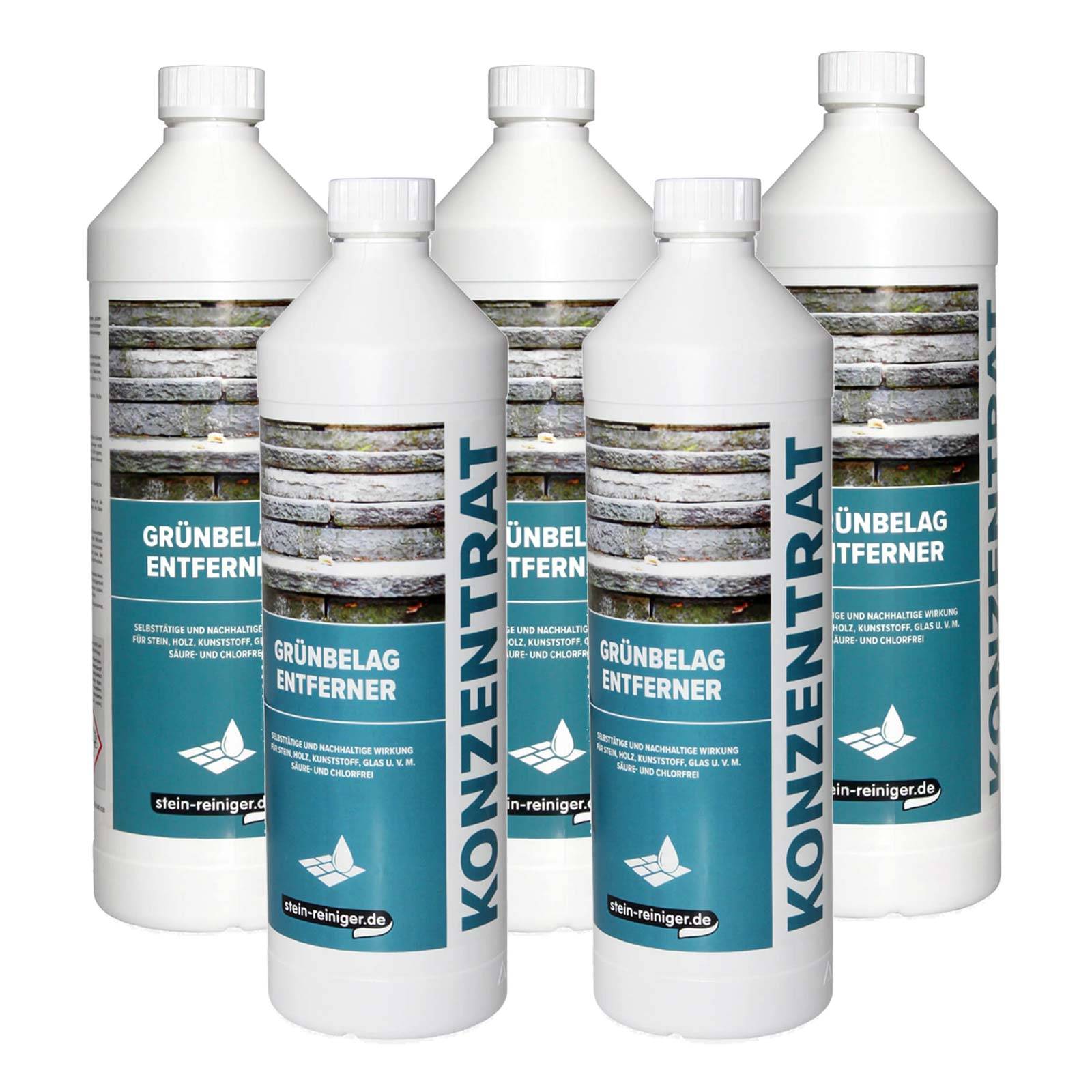 stein-reiniger.de Grünbelag Entferner Konzentrat 5x 1 Liter