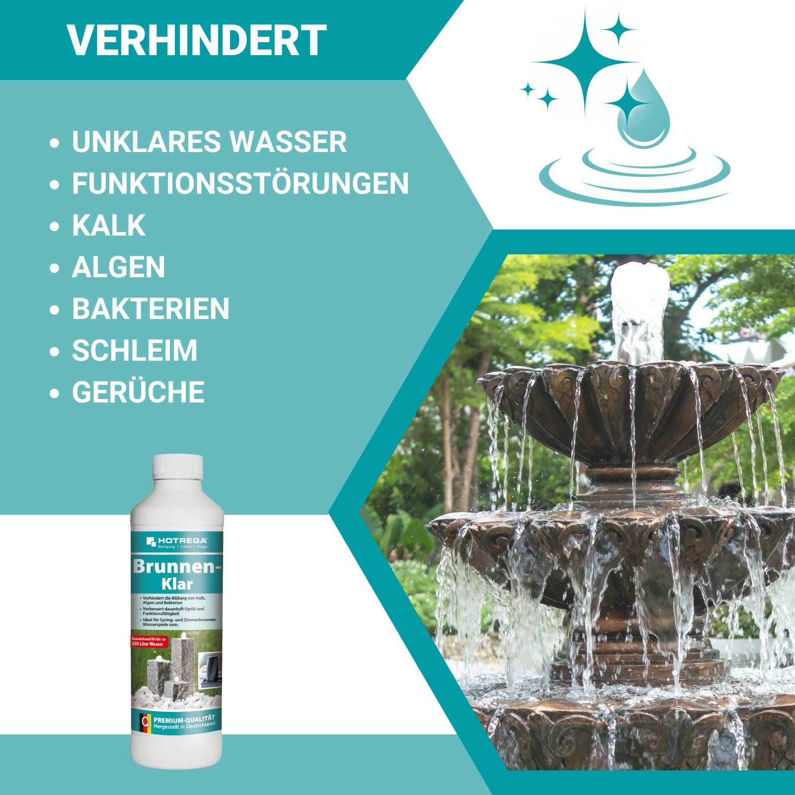 HOTREGA Brunnen Klar 500ml Set - Menge:3
