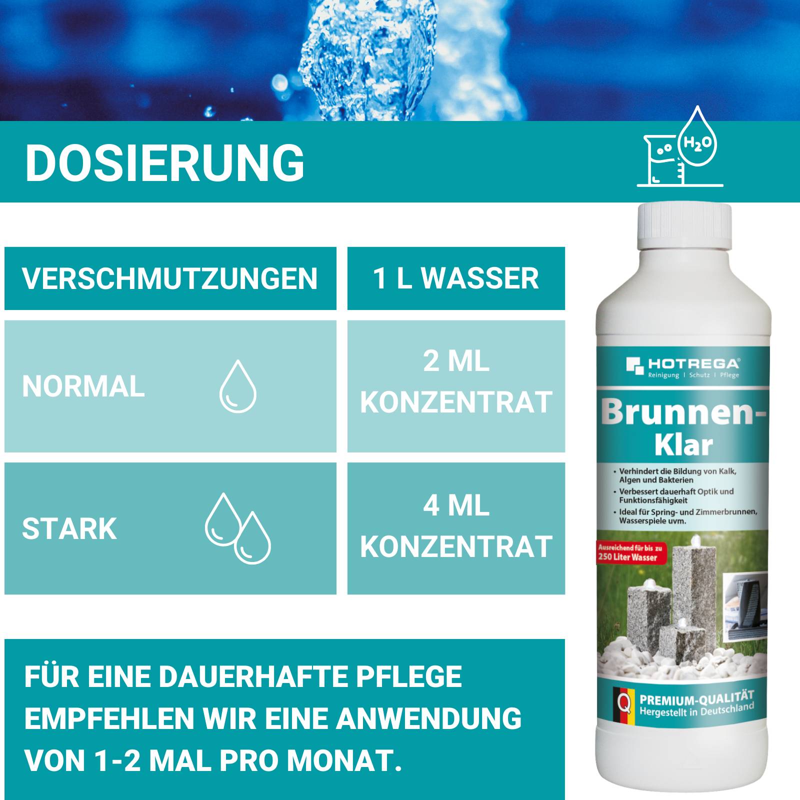 HOTREGA Brunnen Klar 500ml Set - Menge:3